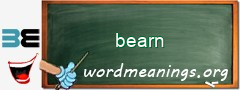 WordMeaning blackboard for bearn